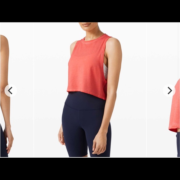 Lululemon Cut Back Crop Tank *Wash - Picture 2 of 3